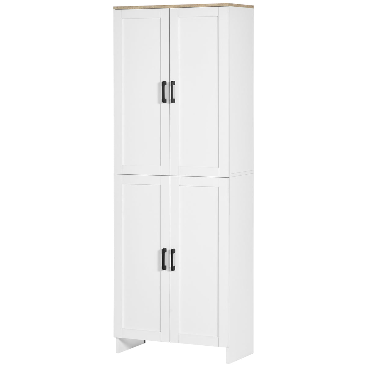 4-Door Kitchen Pantry Cabinet with Adjustable Shelves – 24"W x 67"H