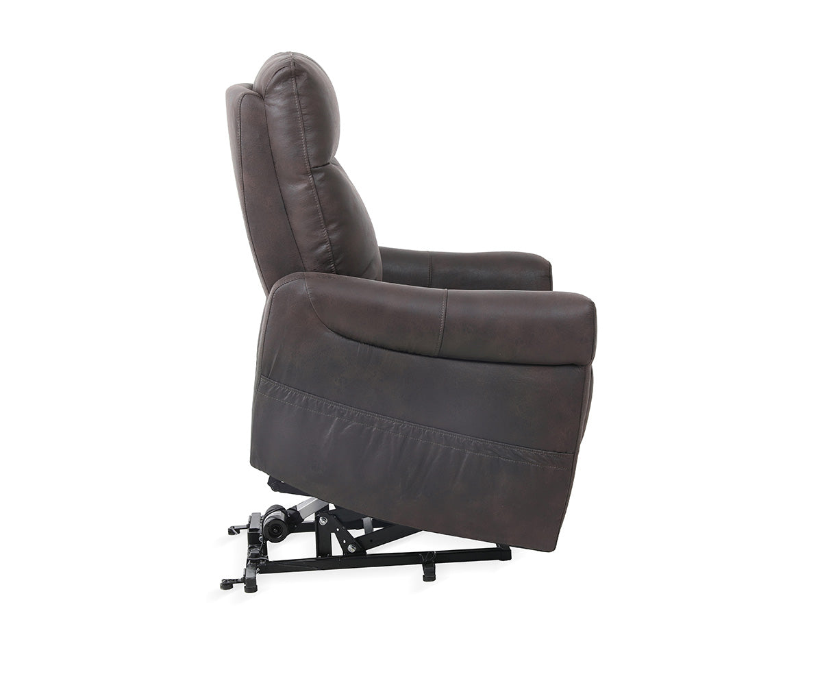 Cleo Dark Brown Fabric Power Lift Chair 70876DBR