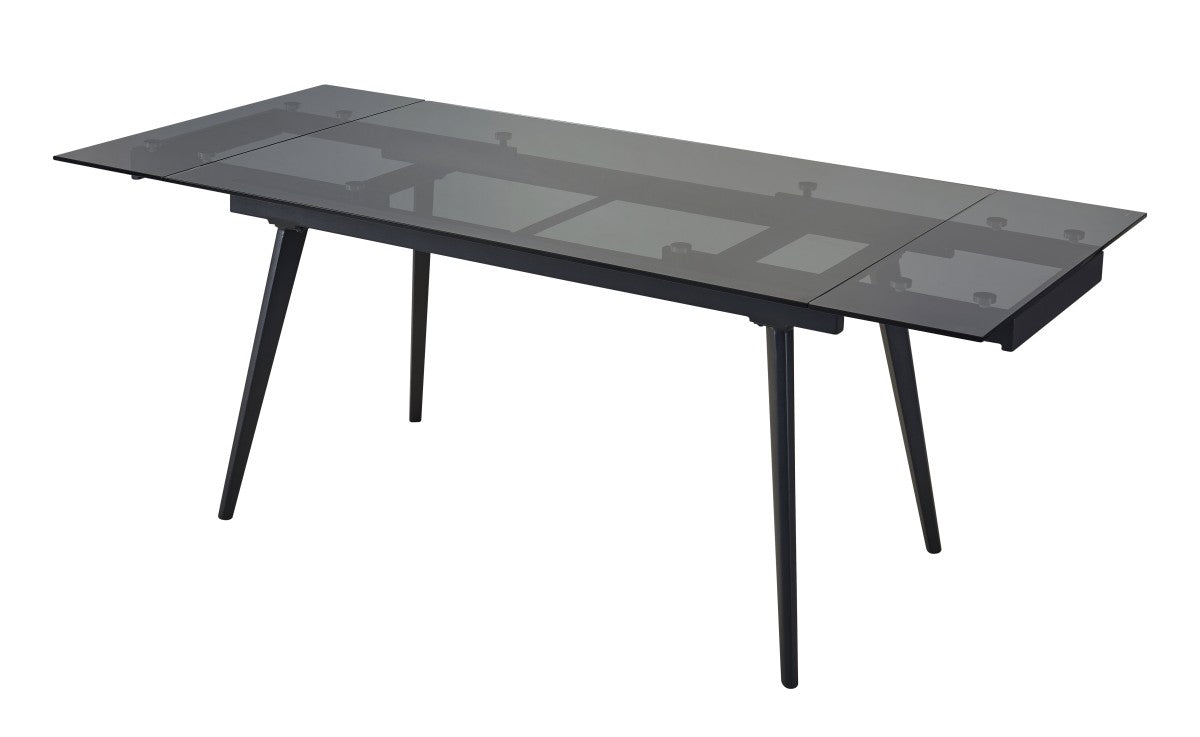 Glass Extendable Dining Table – Black
