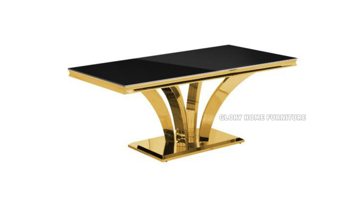 71" Dining Table with V-Shaped Pedestal Base