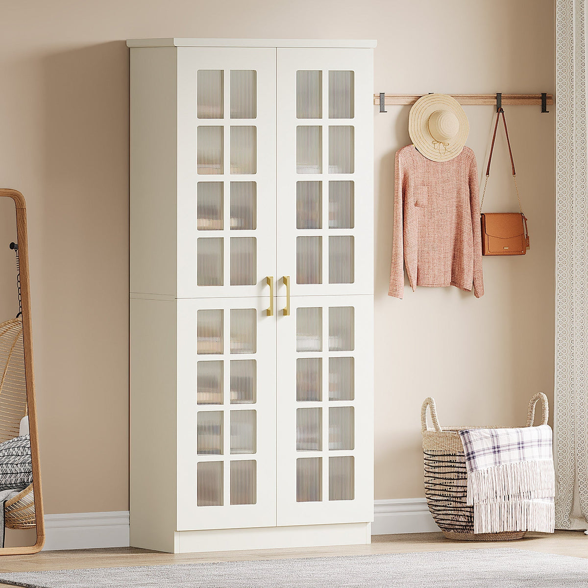 Modern Shoe Cabinet, 8-Tier Shoe Storage Racks With Adjustable Shelves