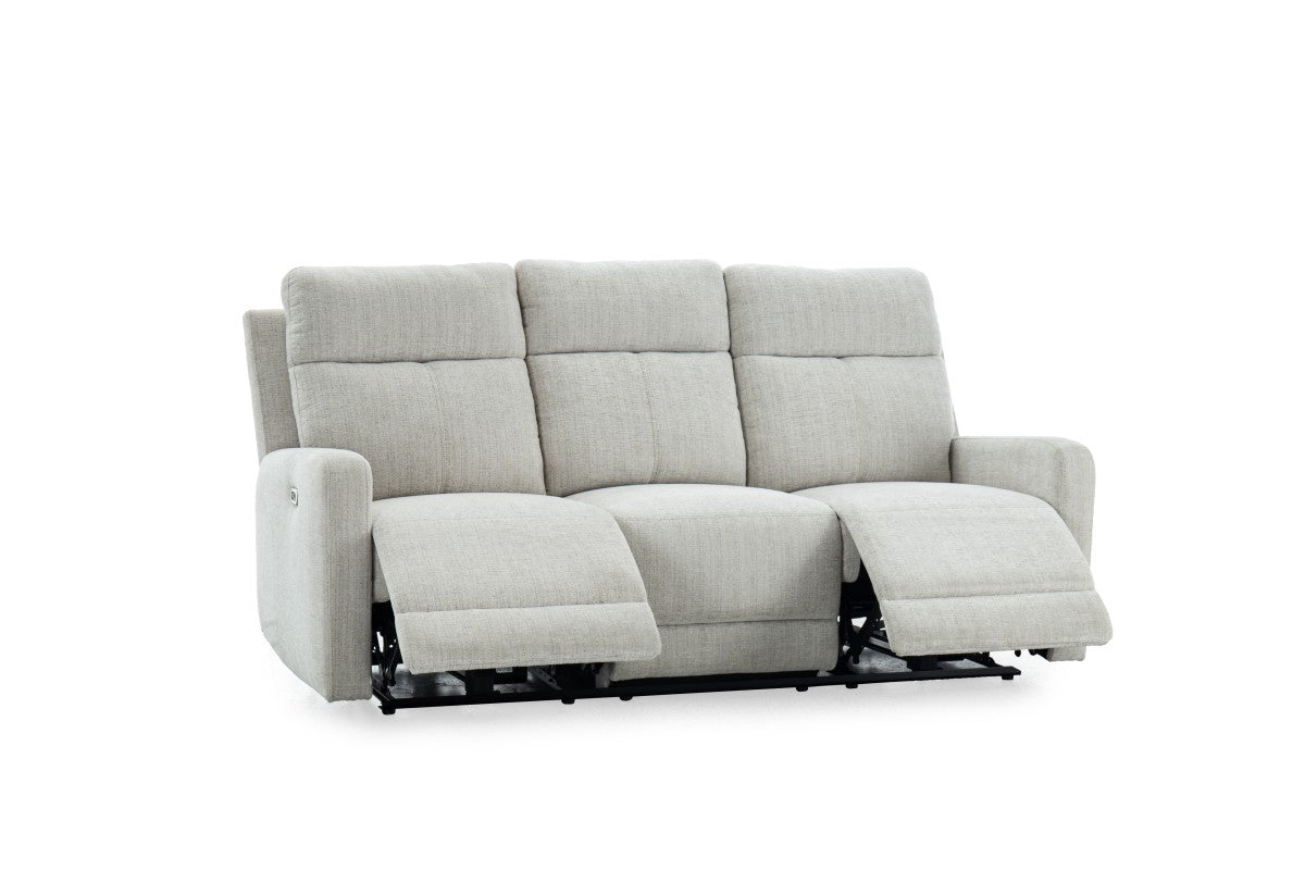 Upholstered Power Recliner Sofa – Oatmeal Milk