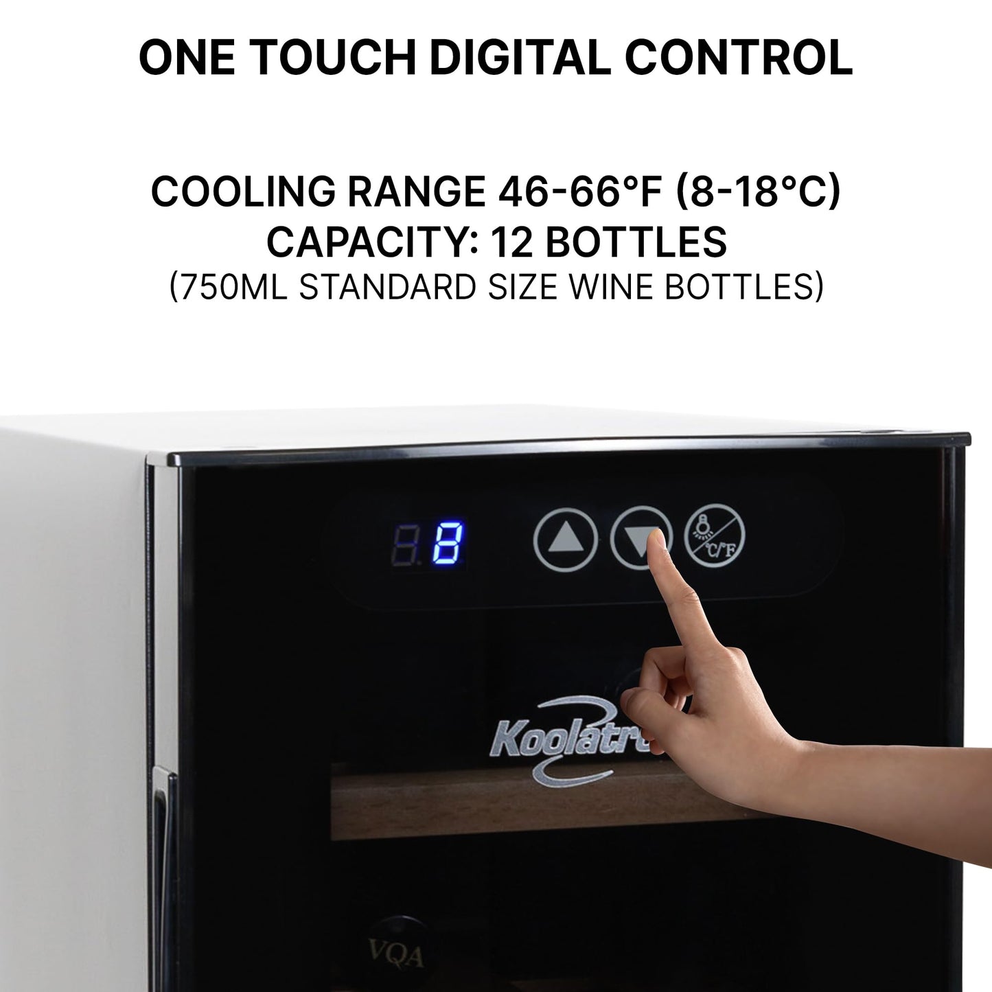 6 Bottle Wine Cooler, Black, Thermoelectric Wine Fridge, 0.65 cu. ft. (16L), Freestanding Wine Cellar, Red, White and Sparkling Wine Storage for Small Kitchen, Apartment, Condo, RV