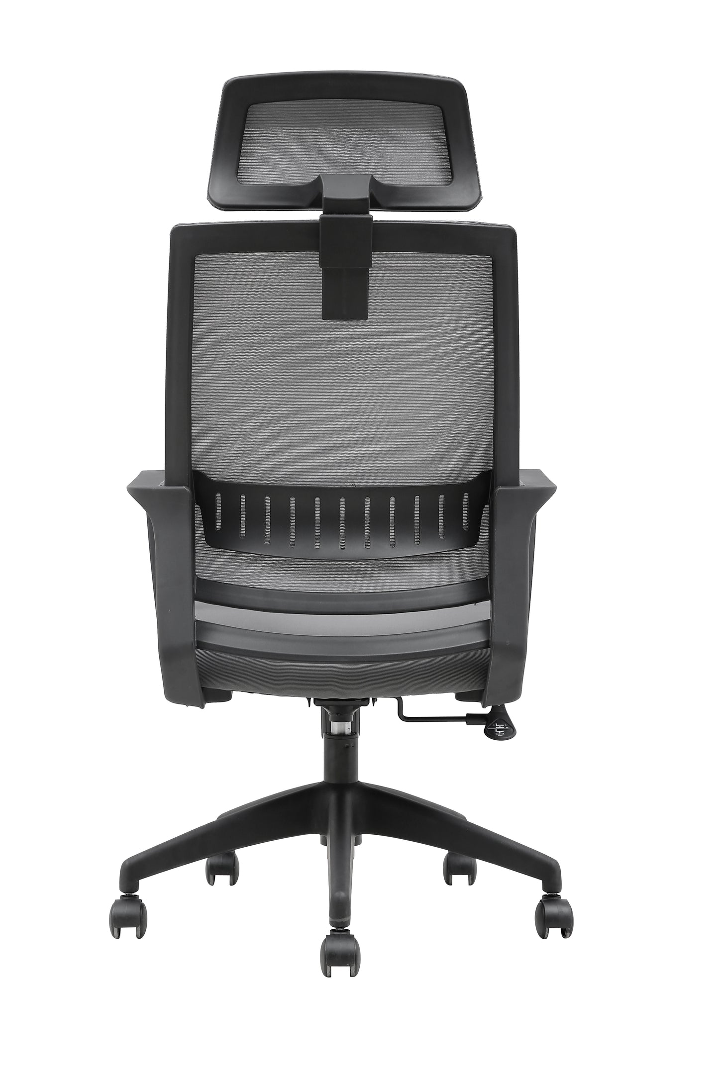 Ergonomic Grey Mesh Office Chair, Adjustable Height, Lumbar Support, Smooth Casters