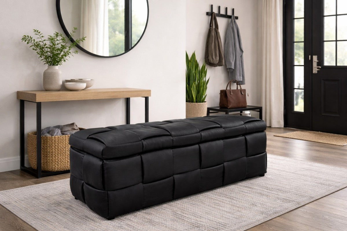 Storage Ottoman – Black