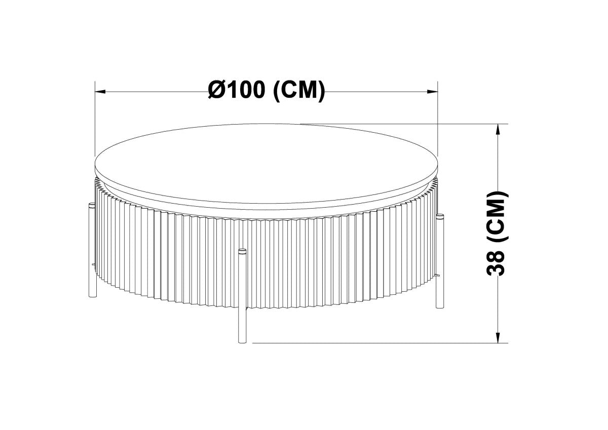 Marble Coffee Table – Black (Style 3)