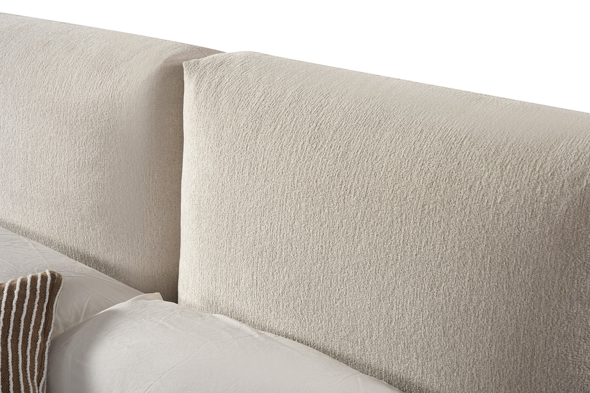 Upholstered Bed Frame – Beige