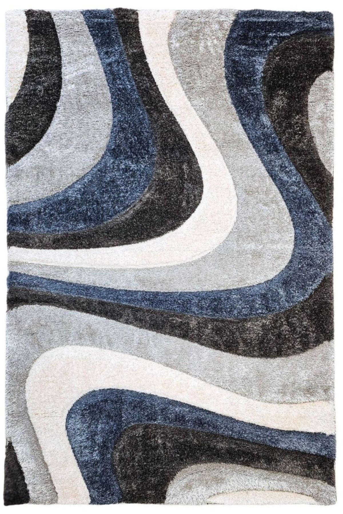 Luxurious Area Rug, Grey Dark Parlement, Ultra Soft