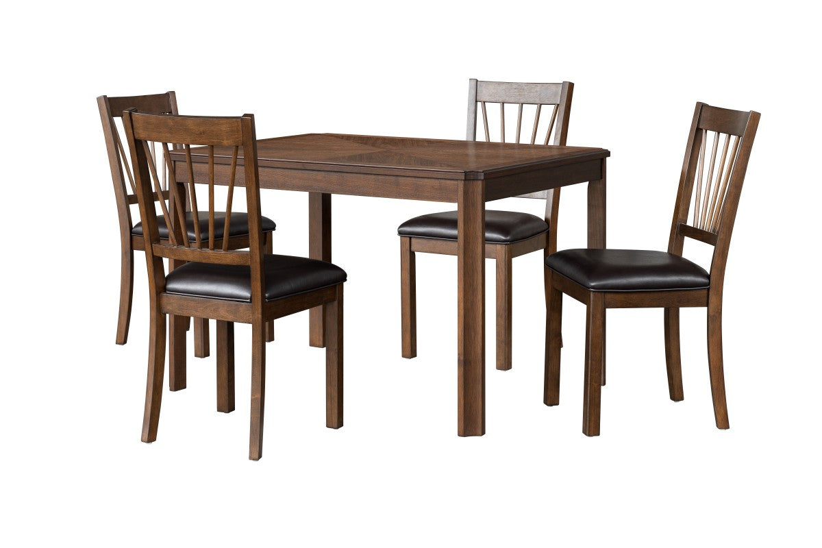Acacia Wood 5-Piece Dining Set – Espresso