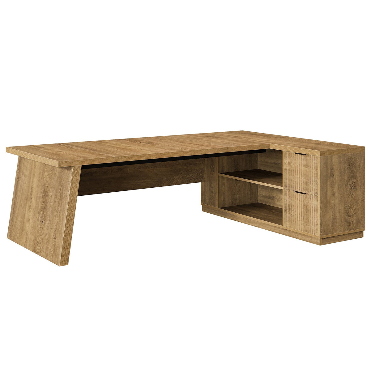 78" L-Shaped Executive Desk, Corner Computer Desk Home Office Desk