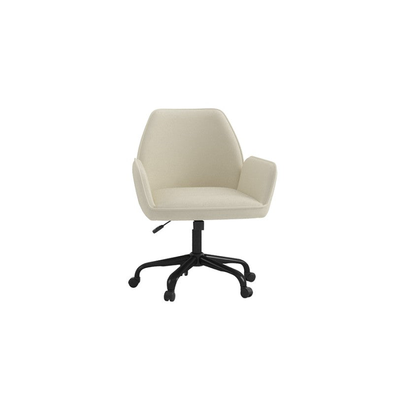 Mareo Ergonomic Beige Fabric Office Chair with Adjustable Height and Swivel
