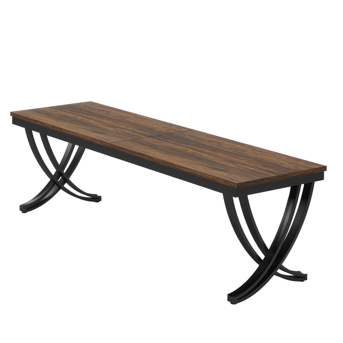 78.74" Two Person Desk Industrial Double Computer Desk with Metal Frame