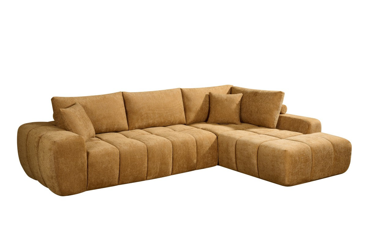 Tufted Sectional – Mustard