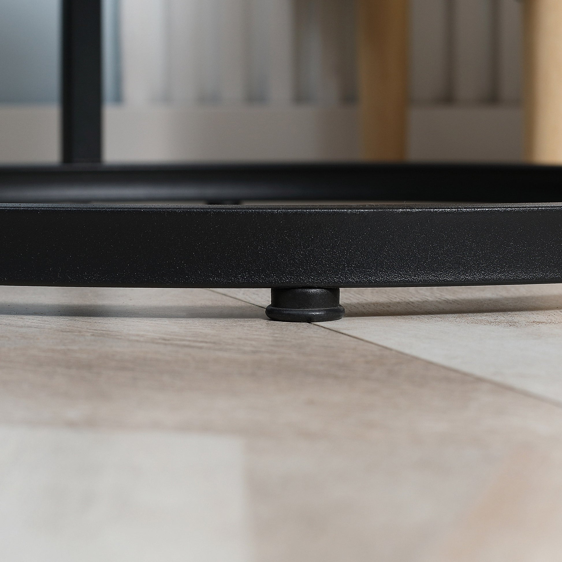 HOMCOM Round Nesting Tables Set of 2, Stacking Coffee Tables, Rustic Brown Metal Frame