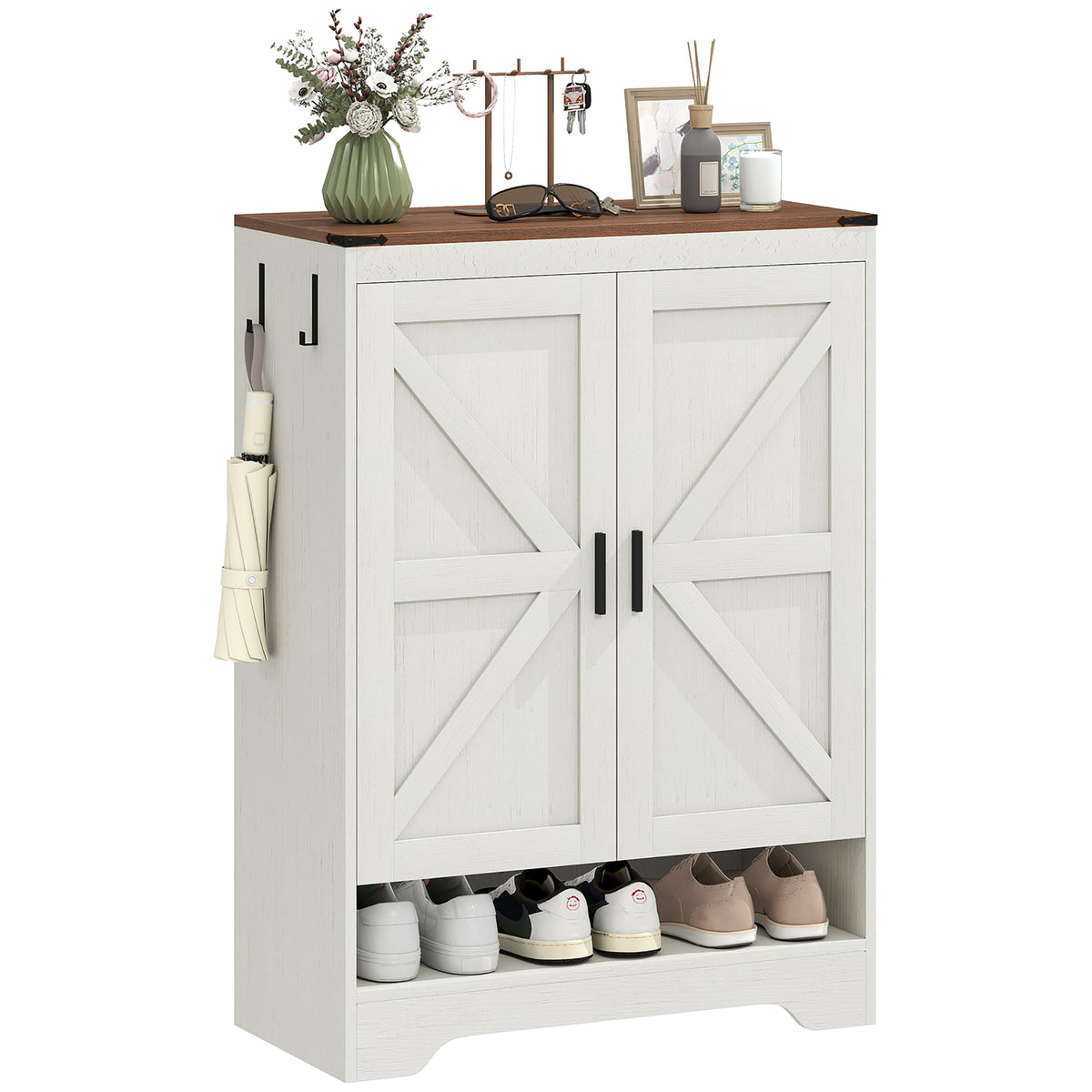 5-Tier Shoe Cabinet for 15 Pairs – 30"W x 41"H