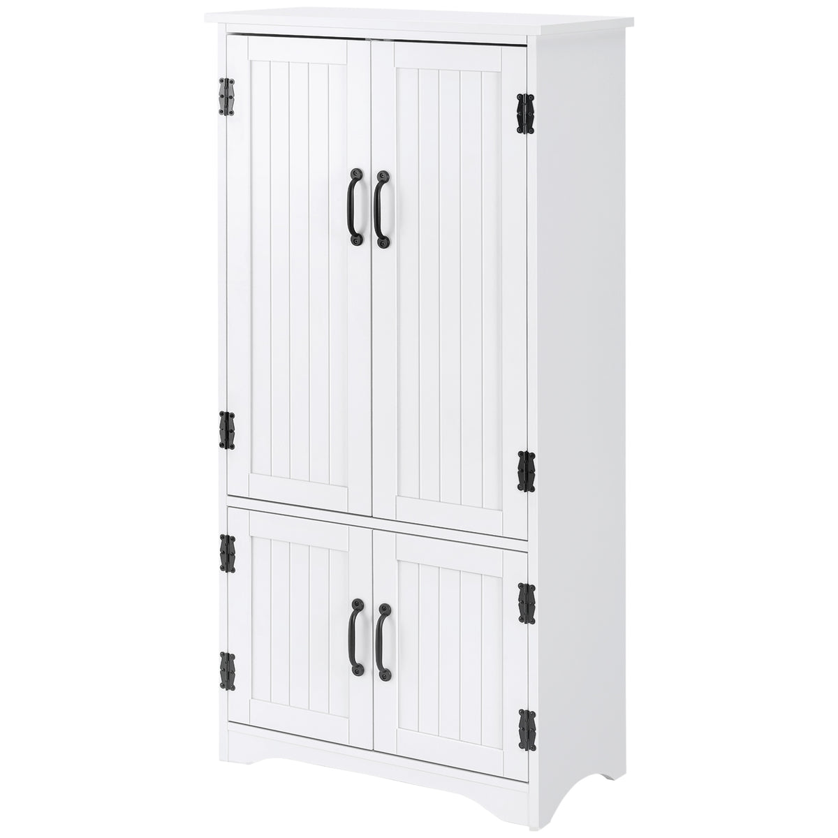 4-Door Pantry Storage Cabinet with Adjustable Shelves – 24"W x 49"H