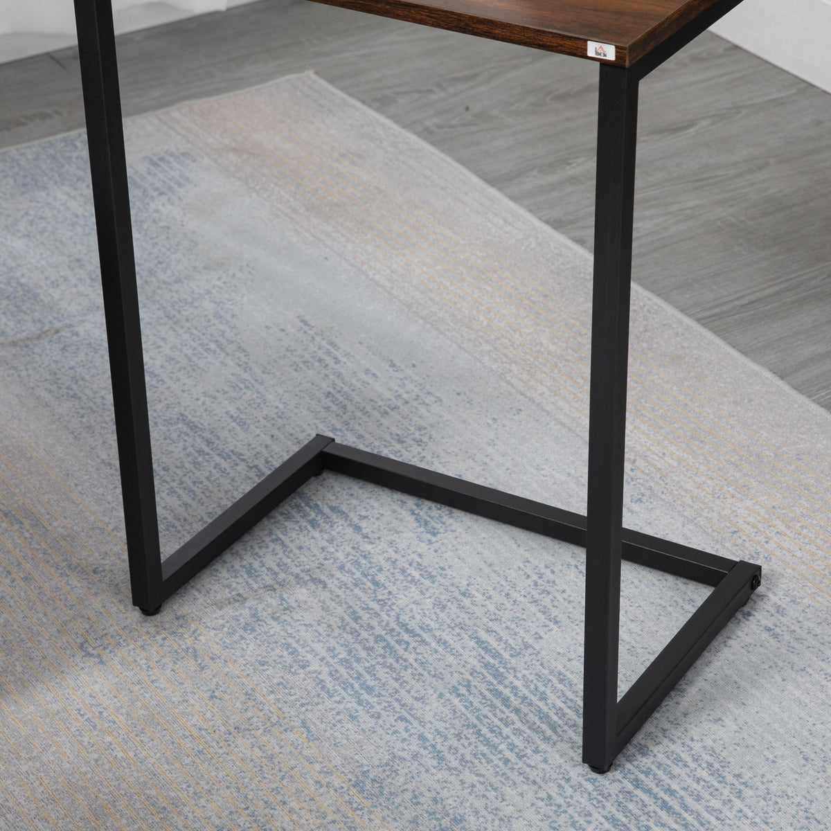Nesting Side Tables Set of 3 – C-Shaped, Rustic Brown