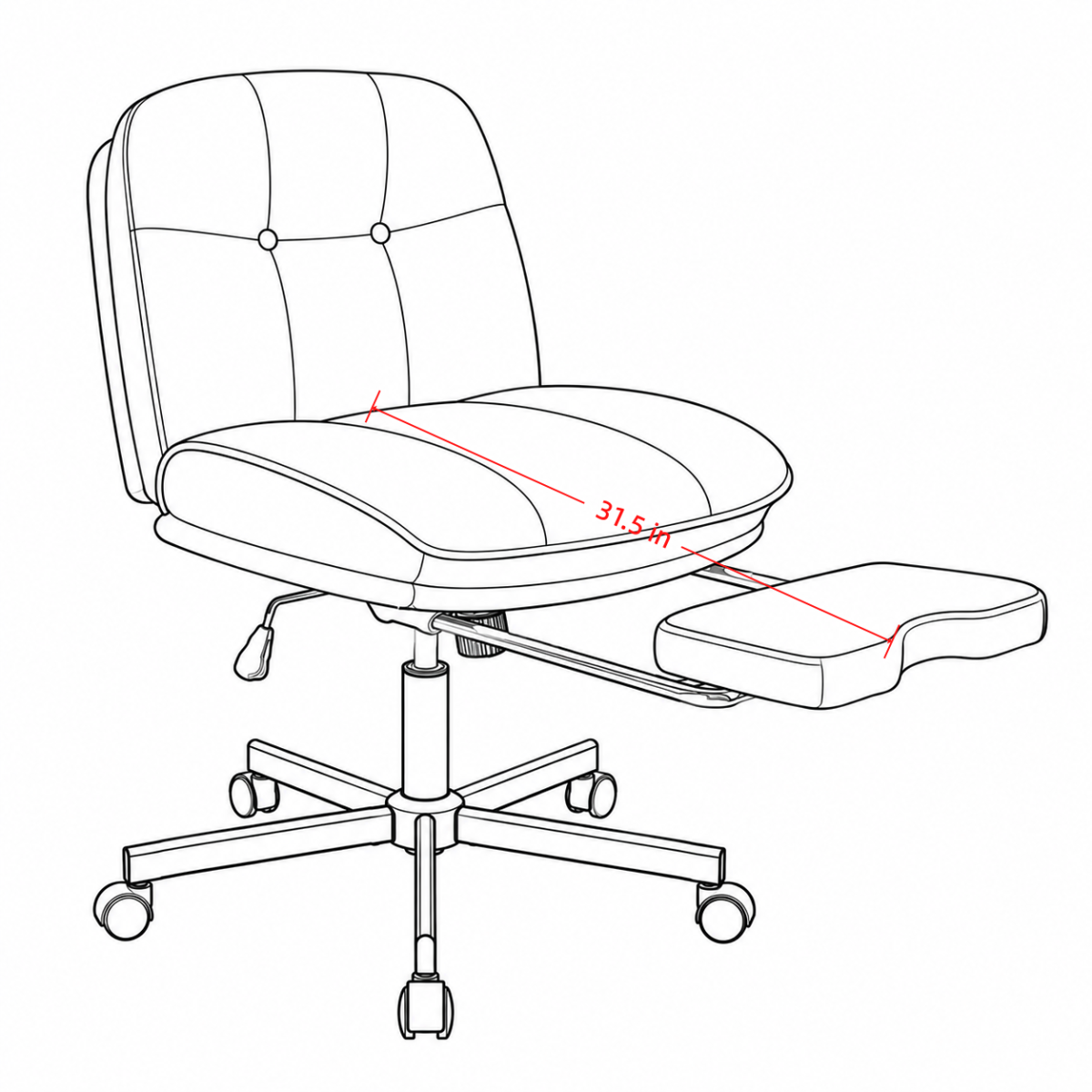 Upholstered Swivel Office/Task Chair – White