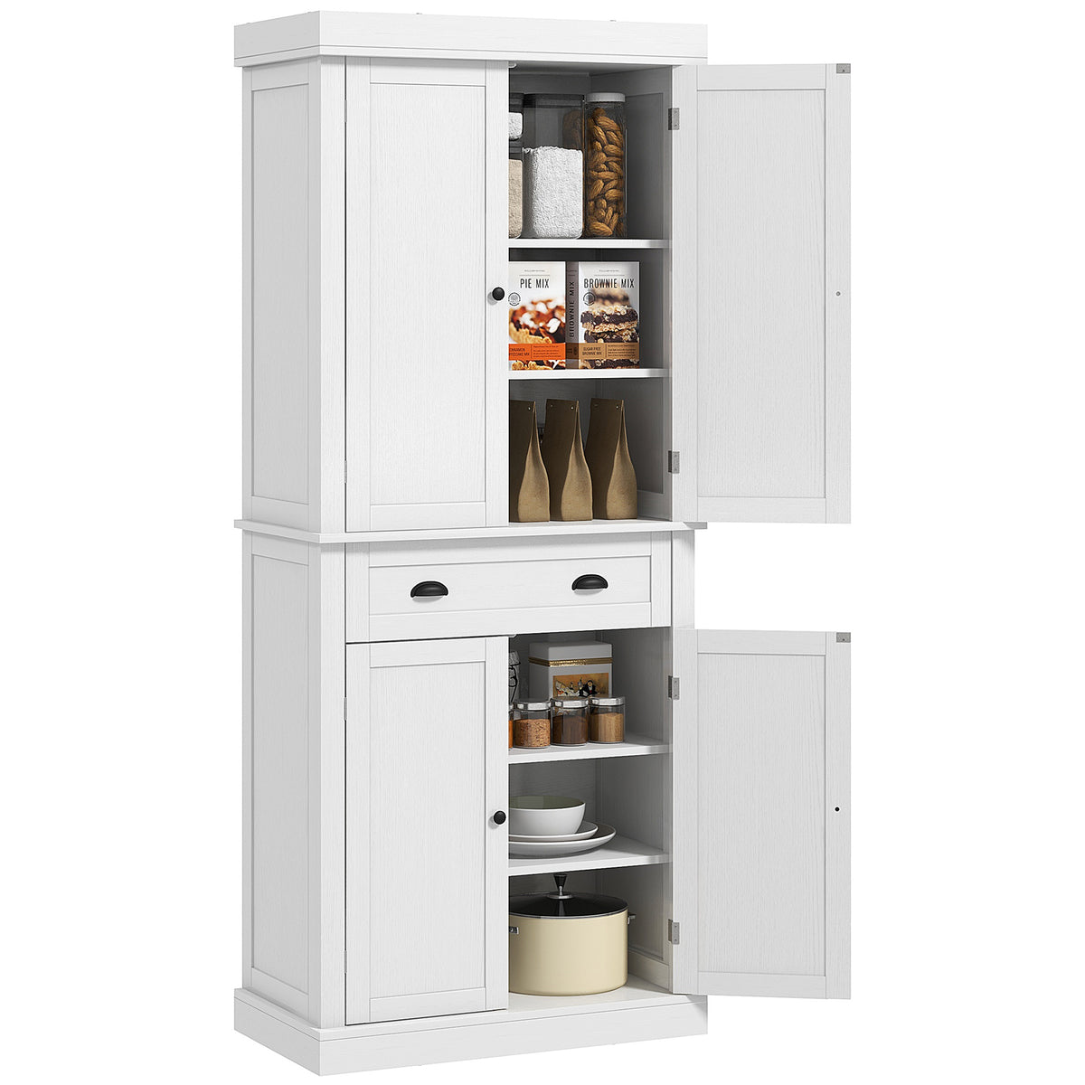 Tall Kitchen Pantry Cabinet with 2 Drawers – 30"W x 73"H