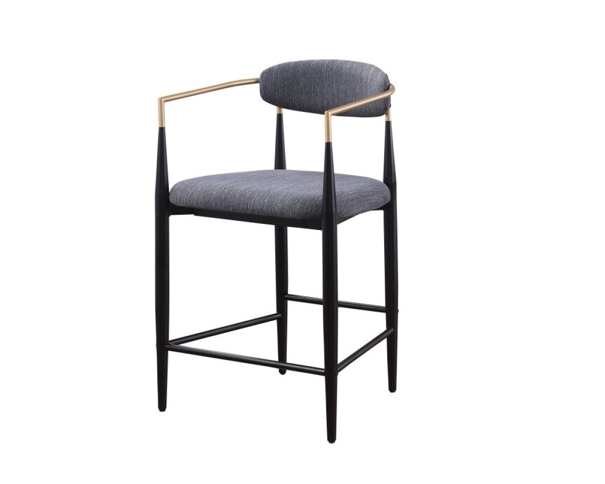 Curved Counter Stool, Set of 2 – Grey