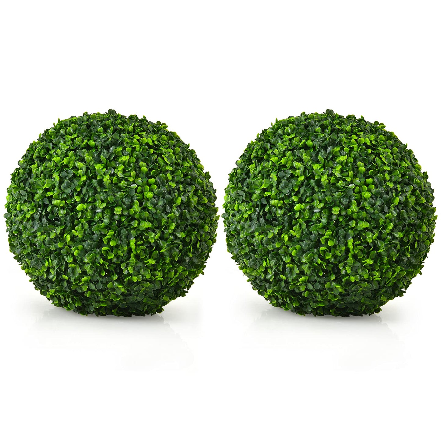 2 PCS 15.7 Inch Artificial Boxwood Topiary Balls, Faux Plants Decorative Balls for Indoor, Outdoor, Garden, Wedding, Balcony, Backyard, Front Porch, Patio, Home Decor