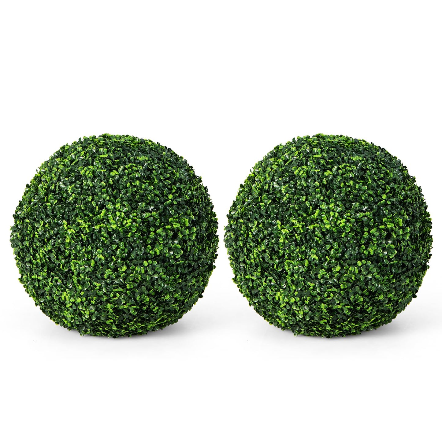 2 PCS 15.7 Inch Artificial Boxwood Topiary Balls, Faux Plants Decorative Balls for Indoor, Outdoor, Garden, Wedding, Balcony, Backyard, Front Porch, Patio, Home Decor