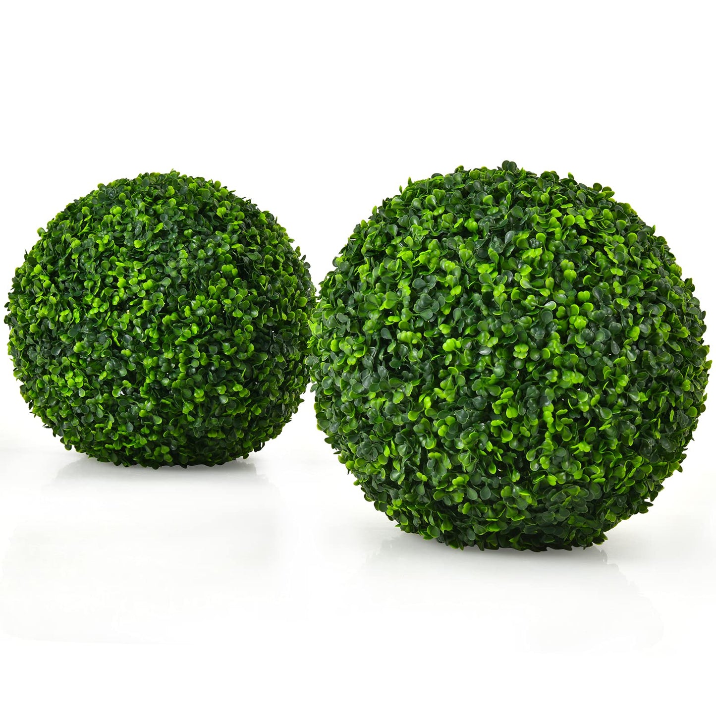 2 PCS 15.7 Inch Artificial Boxwood Topiary Balls, Faux Plants Decorative Balls for Indoor, Outdoor, Garden, Wedding, Balcony, Backyard, Front Porch, Patio, Home Decor