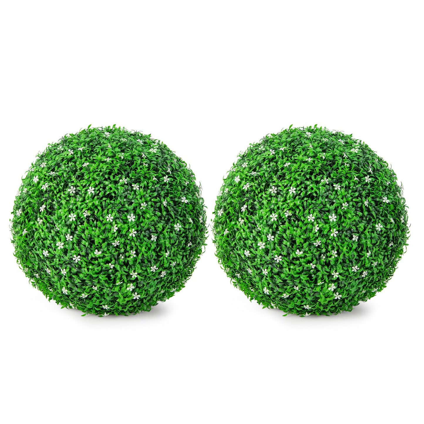 2 PCS 15.7 Inch Artificial Boxwood Topiary Balls, Faux Plants Decorative Balls for Indoor, Outdoor, Garden, Wedding, Balcony, Backyard, Front Porch, Patio, Home Decor