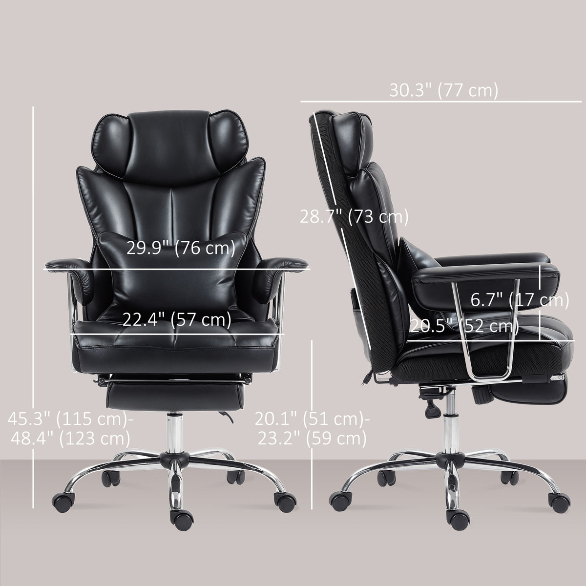400 lbs Massage Office Chair, Black