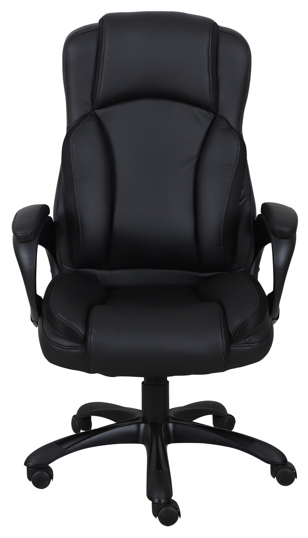 Ergonomic High-Back Office Chair with Gas Lift, Fabric Upholstery, Black