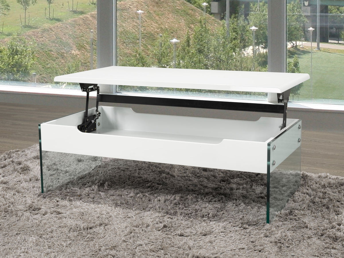 Glass Coffee Table – White (Style 2)