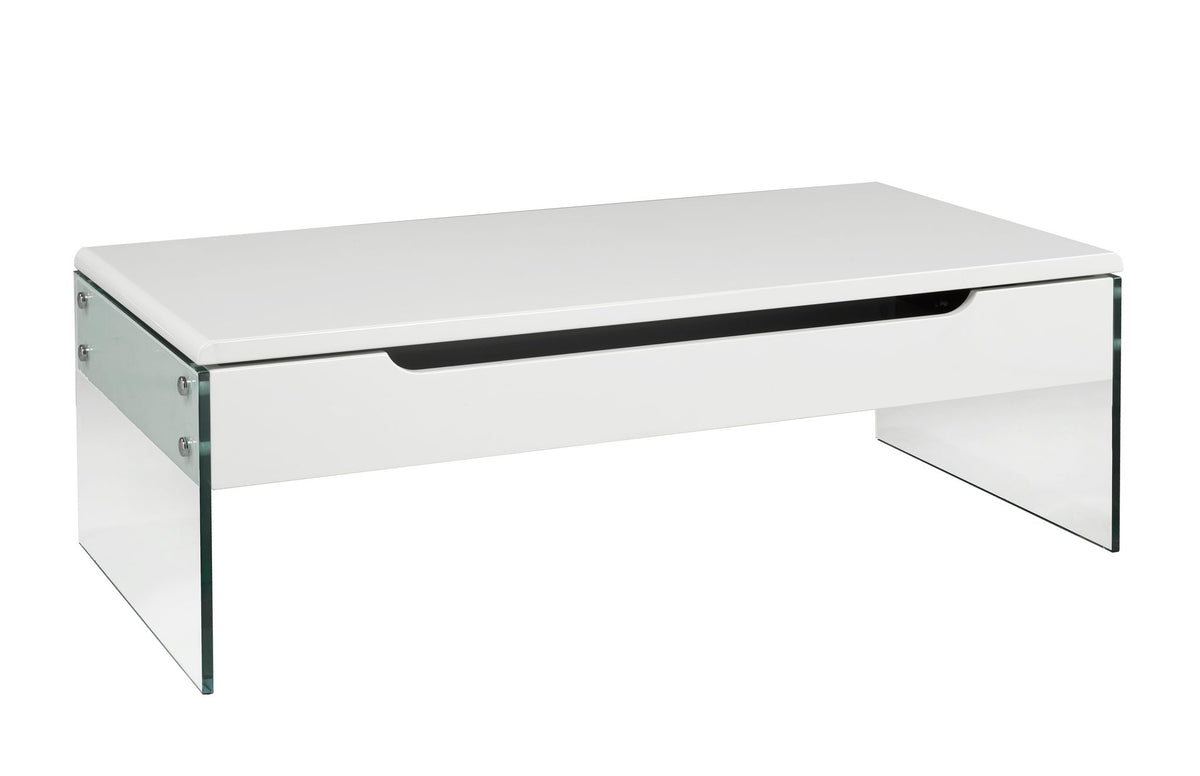 Glass Coffee Table – White (Style 2)