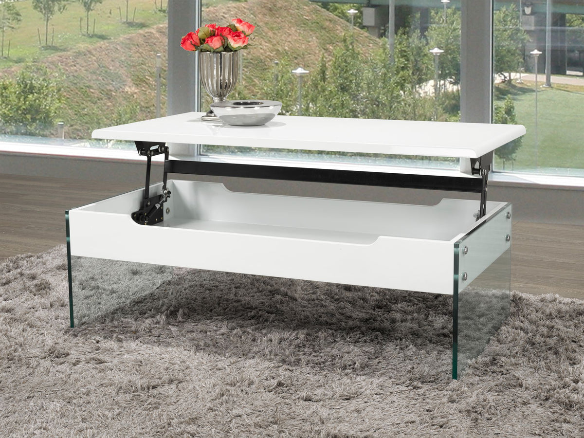 Glass Coffee Table – White (Style 2)