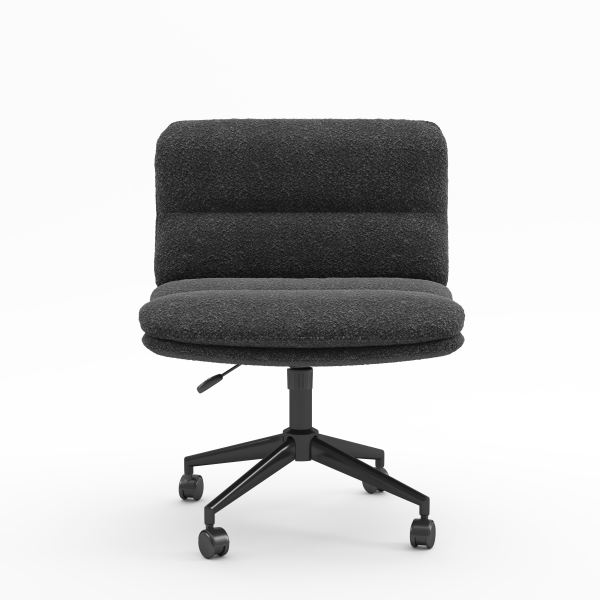 Aimie Ergonomic Black Office Chair with Adjustable Height and Wide Seat