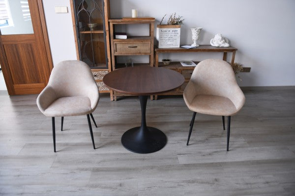 Dining Chair Set of 2 Vintage Beige