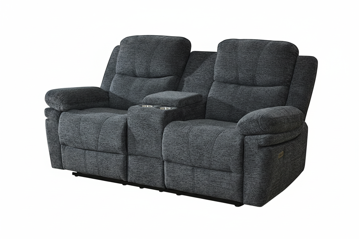 Upholstered Power Recliner Sofa