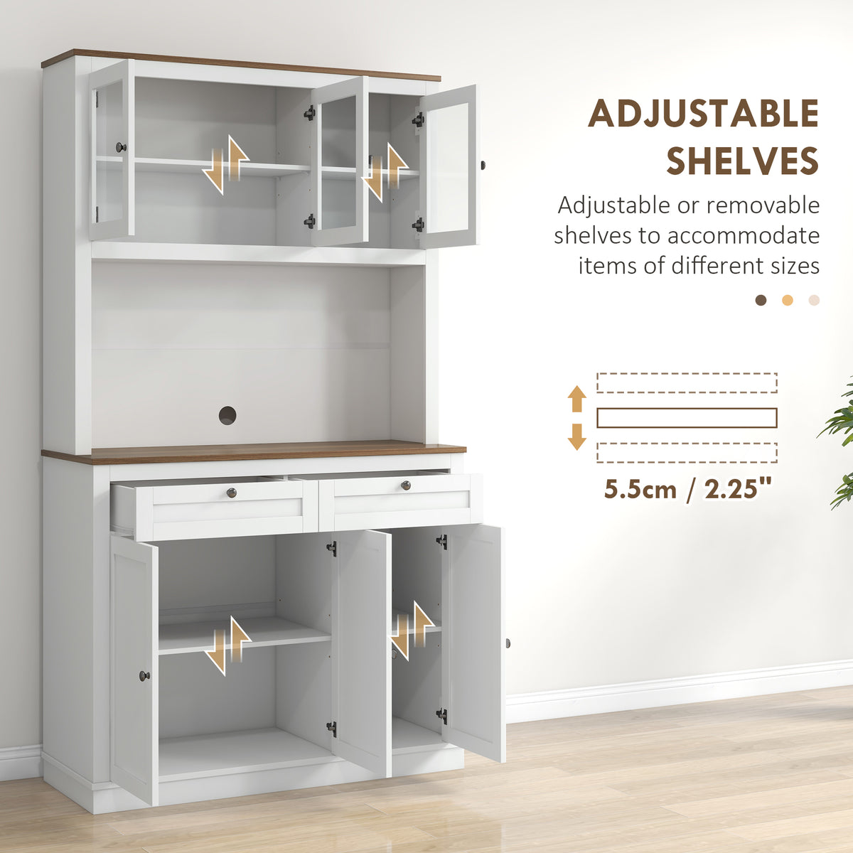 Pantry Cabinet with Microwave Space – 39"W x 71"H