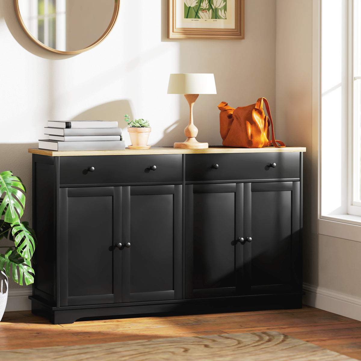 Buffet Cabinet with Storage Drawers – 55"W x 34"H