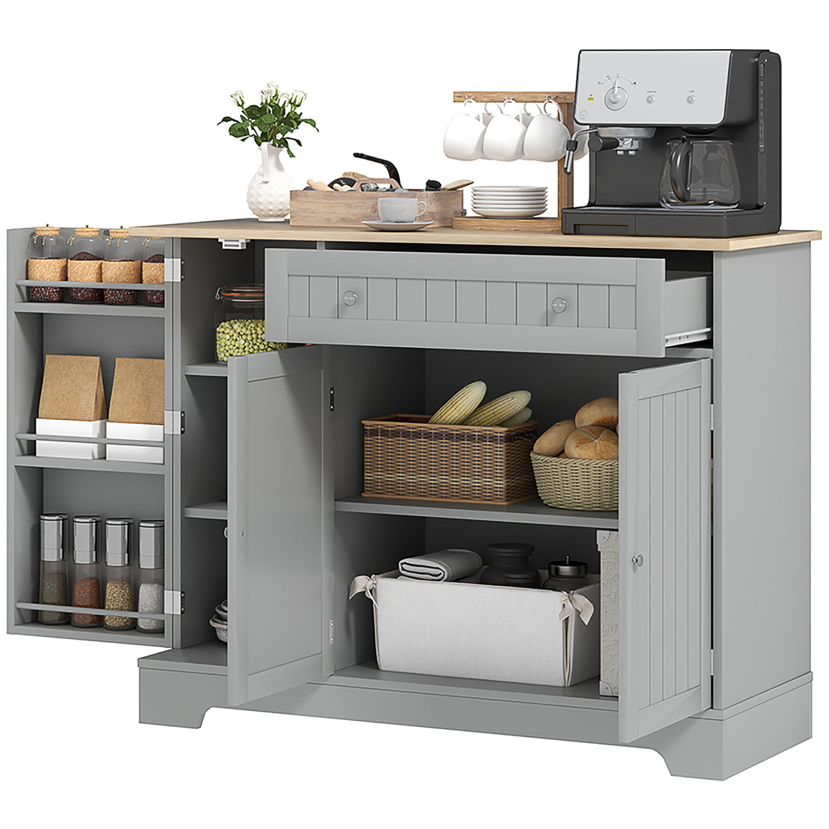 Kitchen Buffet Cabinet with Drawer – 41"W x 33"H