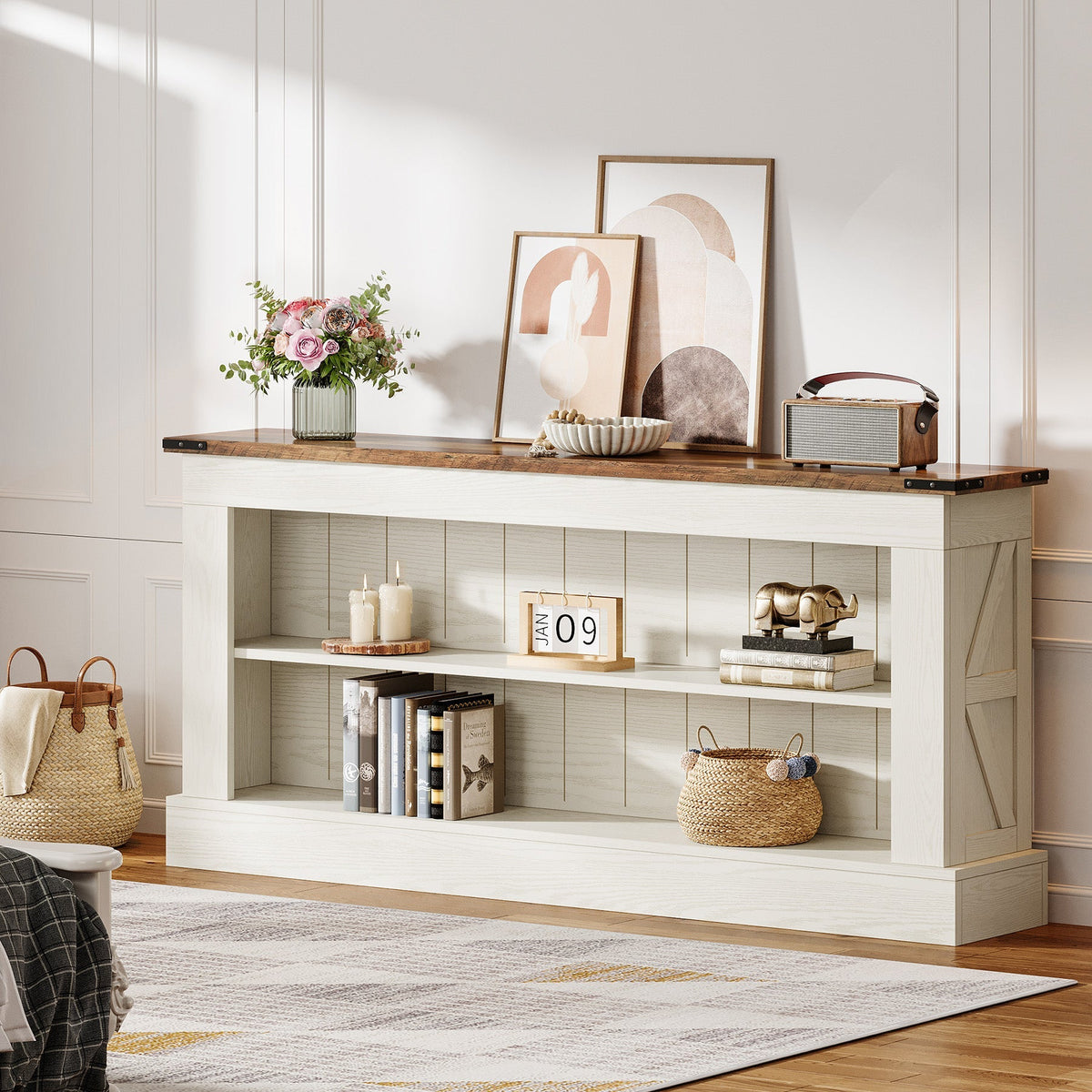 63" TV Stand, Modern Entertainment Center Media Console For 75" TV