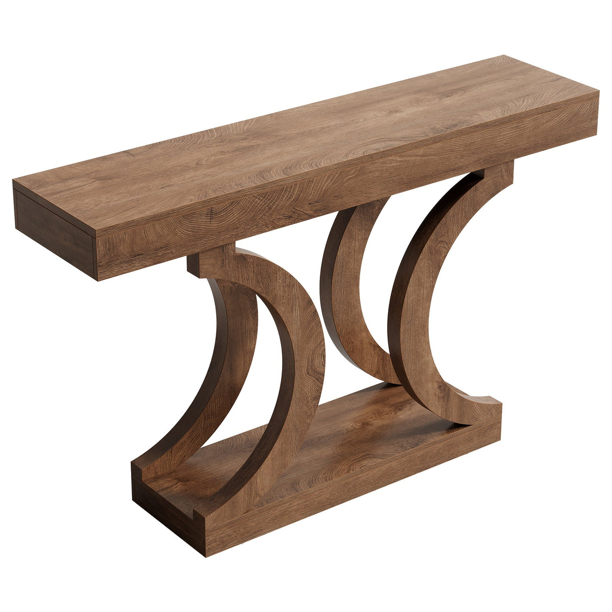 43.3" Console Table, Unique Sofa Table Behind The Couch with Curved Legs