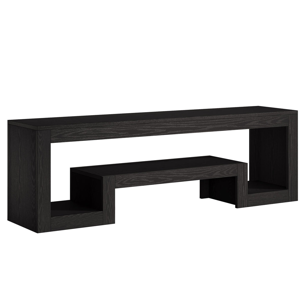 63" TV Stand, Entertainment Center Media Console with Open Shelves