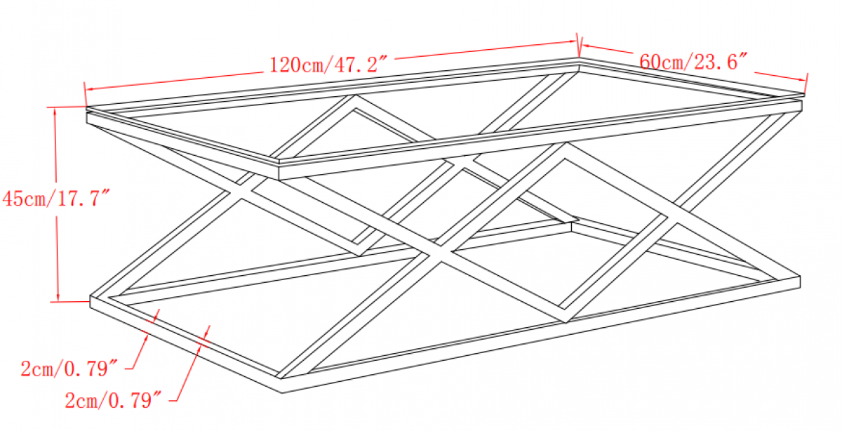 Glass Coffee Table – Silver