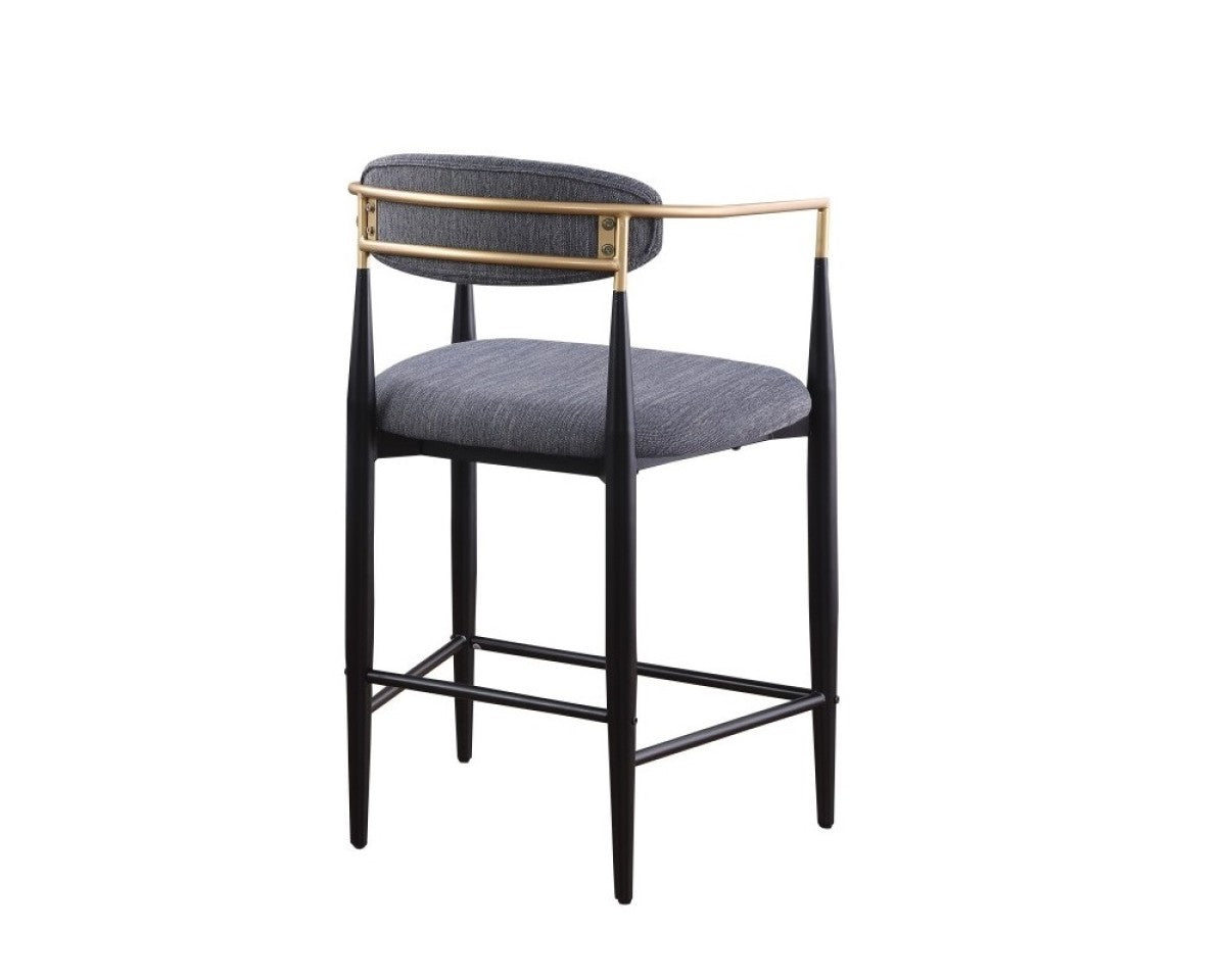 Curved Counter Stool, Set of 2 – Grey