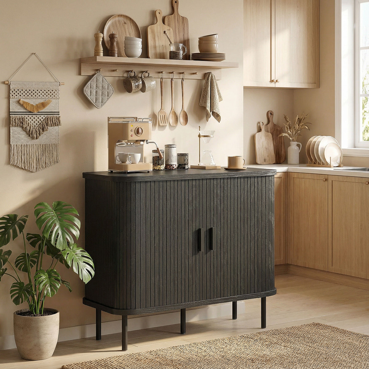 Sideboard Buffet Cabinet with Storage – 35"W x 30"H
