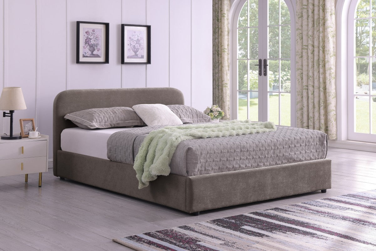 Upholstered Solid Wood Platform Storage Bed