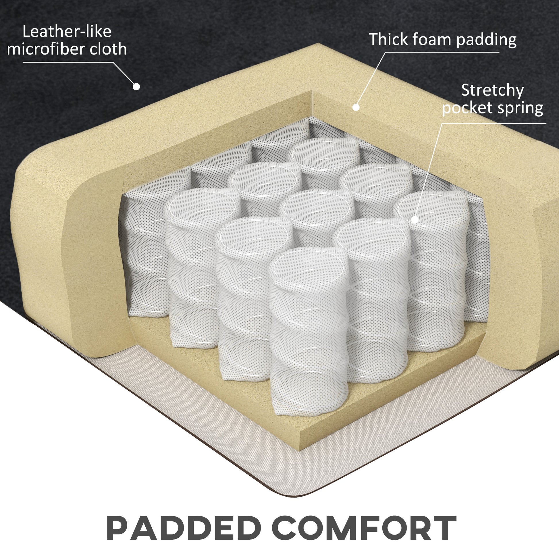 HOMCOM Black Microfiber Manual Recliner Chair with Vibration Massage, Side Pockets