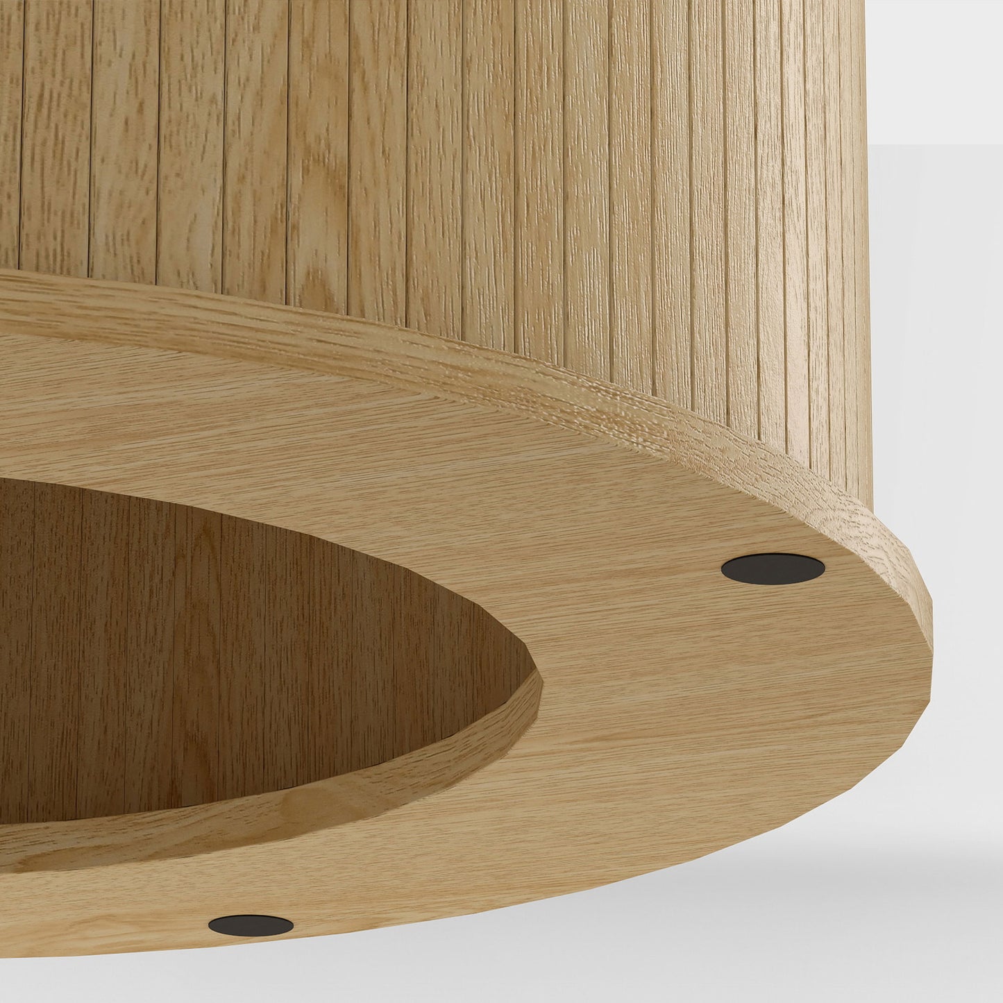HOMCOM Round Dining Table 47in Natural Wood Pedestal Base