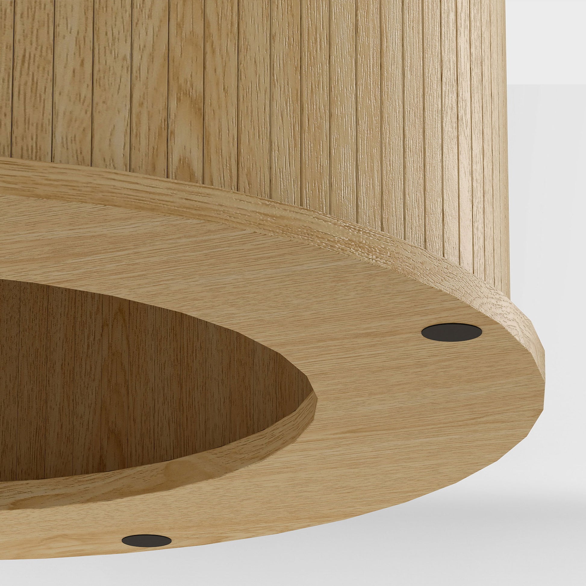 HOMCOM Round Dining Table 47in Natural Wood Pedestal Base
