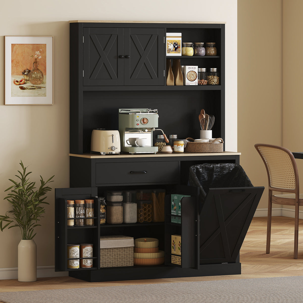 Pantry Cabinet with Charging Station – 44"W x 69"H